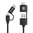 Baseus 5-in-1 iPhone / iPad / Android / Micro USB / Type-C Black Cable